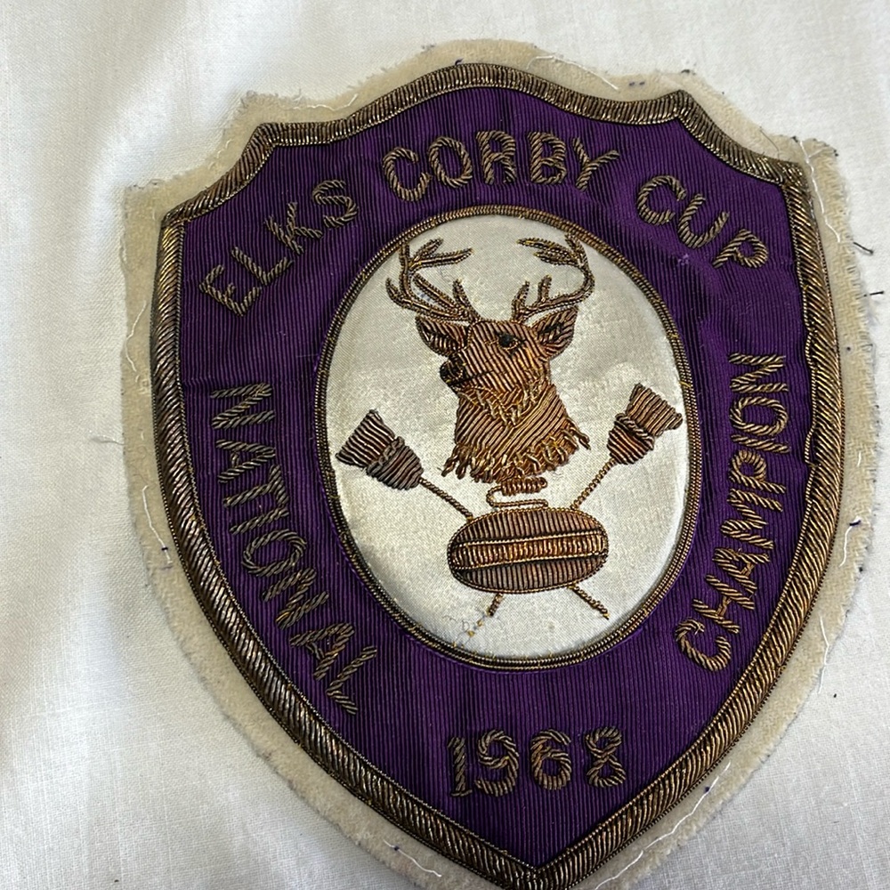 Vintage 1968 Elks Corby Cup curling national champion Patch/badge/crest